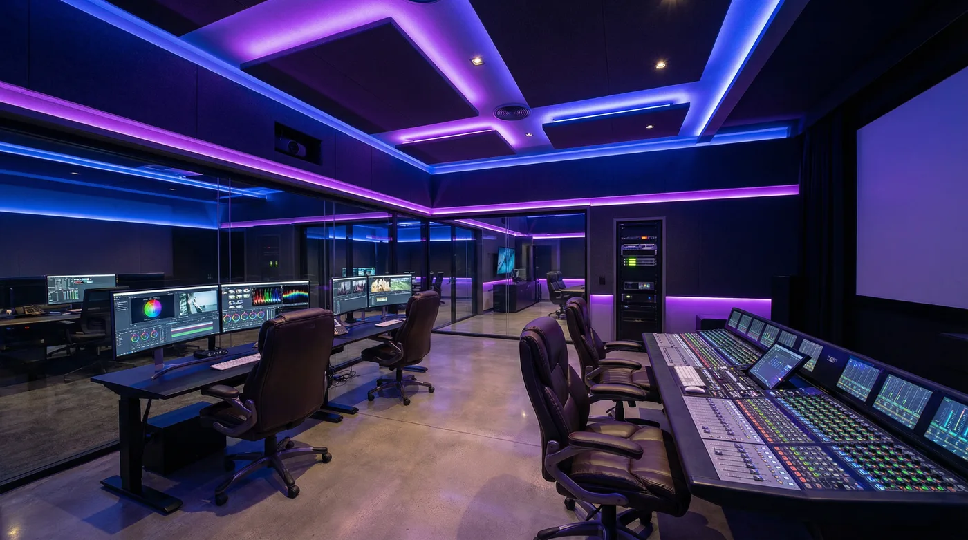 丝瓜视频后期制作工作室内景